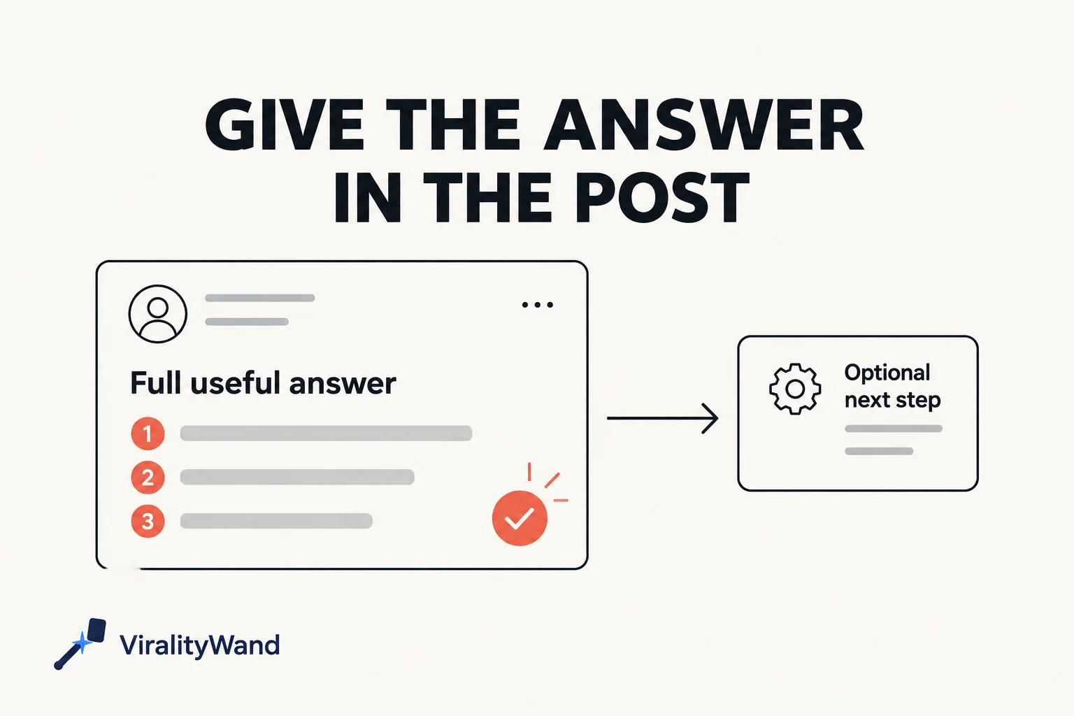 Give the full useful answer in the social post, then offer an optional next step.