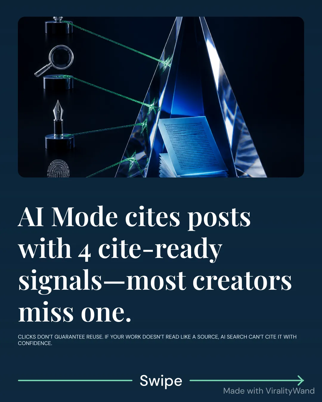 How creators get found in AI search, cover slide