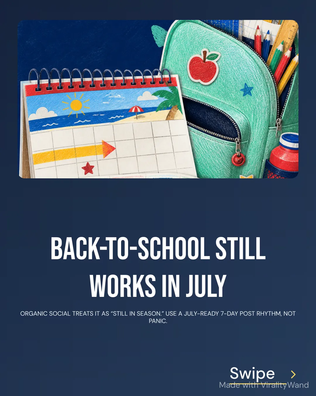 A back-to-school content week, slide 1 of 6