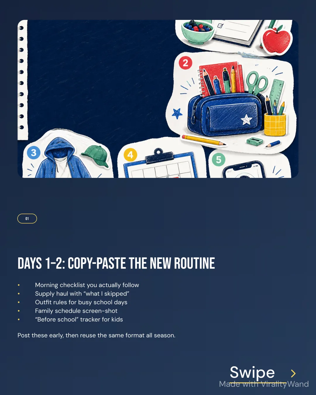 A back-to-school content week, slide 2 of 6