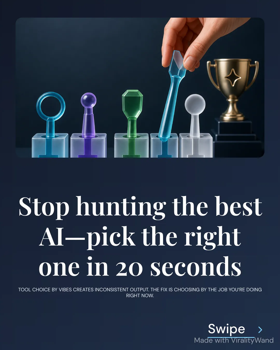 Pick your AI by the job, cover slide