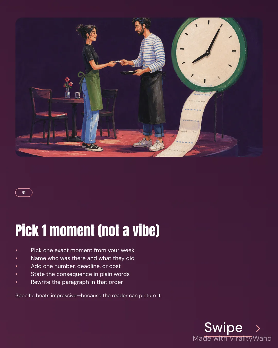Make AI-assisted posts sound human, slide 2 of 6