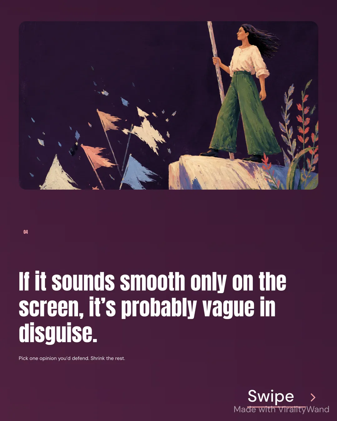 Make AI-assisted posts sound human, slide 5 of 6