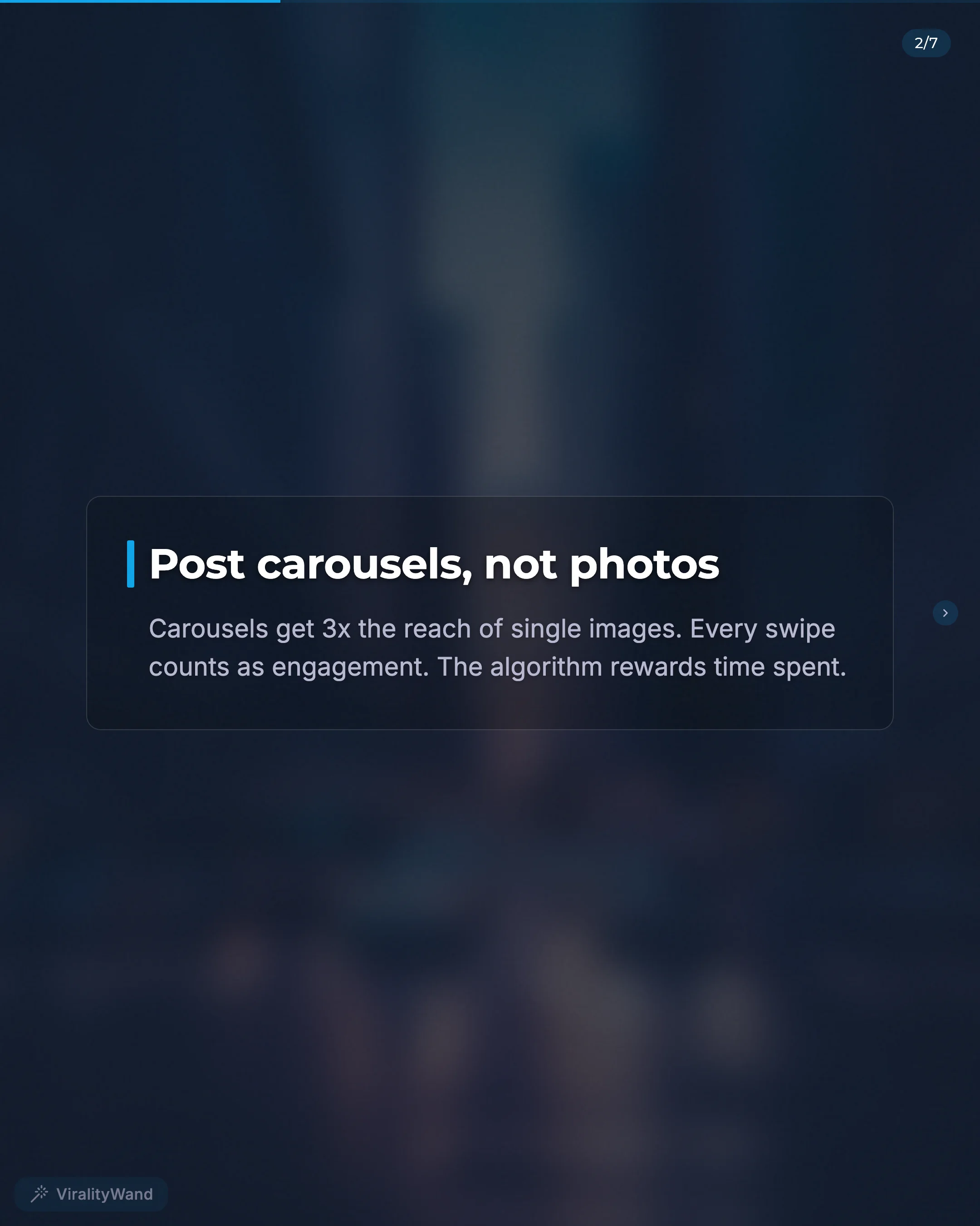 Content slide output